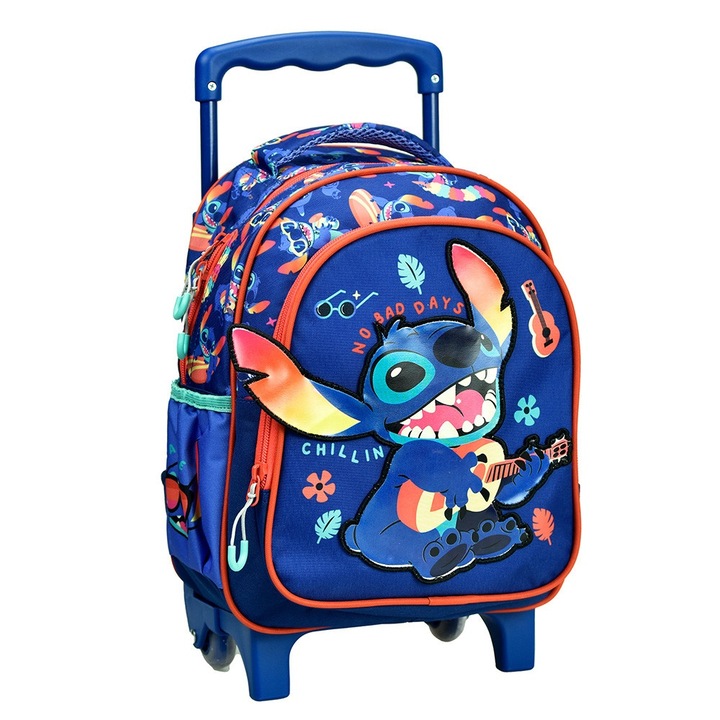 Disney Lilo & Stitch Chillin' Ghiozdan cu Roti pentru Gradinita, Geanta 30 cm