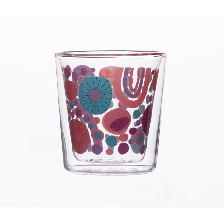 Pahar - Cheerful, Sticla, Multicolor, 250 ml