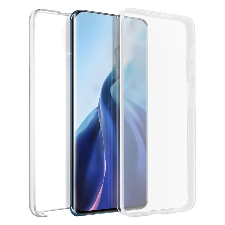 Husa 360° pentru iPhone 12 Pro Max, Protectie completa (Fata + Spate) - TPU+PC, Transparenta