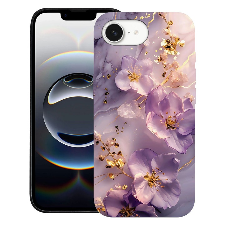 BestCase® Husa TPU Ultra Slim Compatibila cu Apple iPhone 16e / iPhone 17e, Floral - Aesthetic Orchid, 1992024 B 2059