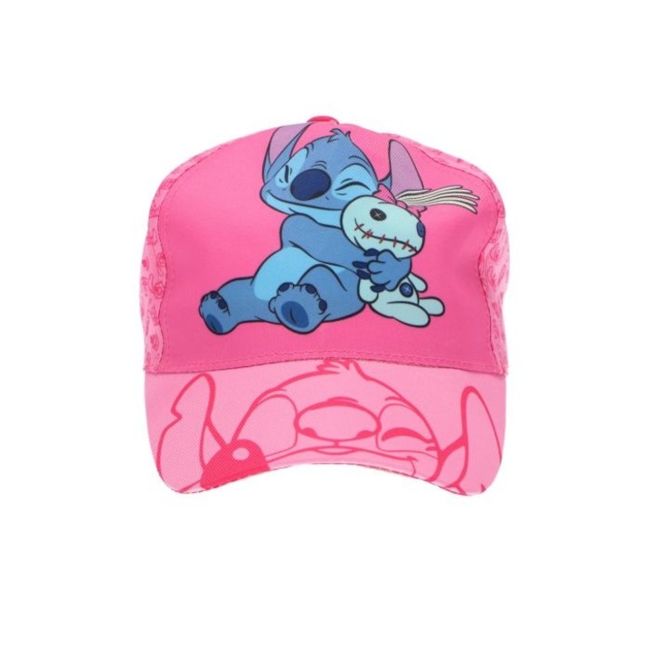 Sapcă de baseball Disney Lilo si Stitch, roz, 53x55 cm, pentru fete