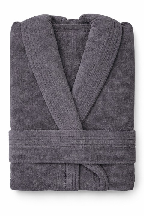 Halat baie, 100% bumbac, 380 GSM, gri, 2XL