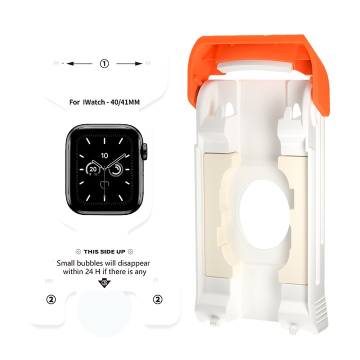 Set 2 folii protectoare ecran, compatibila cu Apple Watch 46 mm - Series 11/10, instalare usoara, material EPU moale, anti-amprenta, fara bule, anti-zgarieturi