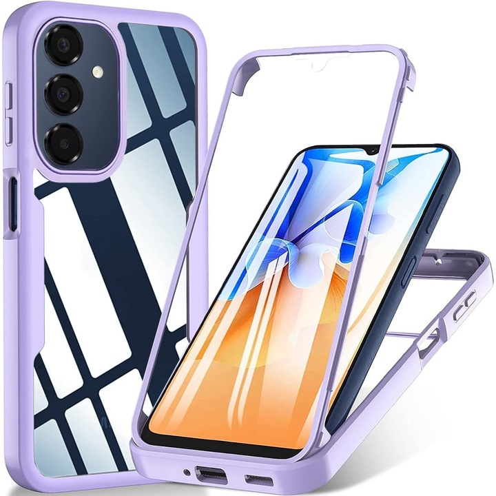 Carcasa Techsuit ColorVerse 360, Purple, pentru Samsung Galaxy A16/A17, TPU