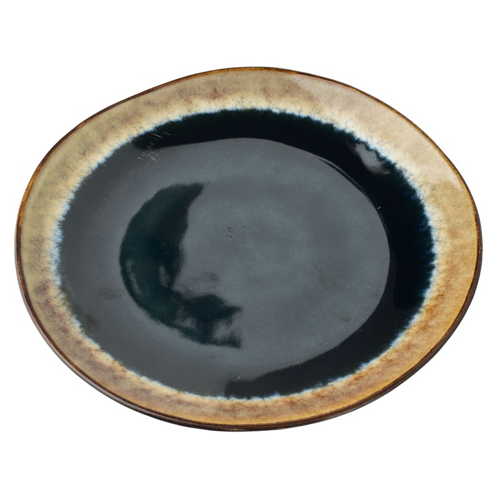 Desszertes tányér, kerámia, Basic Nature, 22 cm, természetes szín, 1 darab