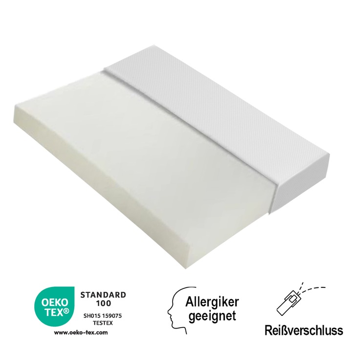 Saltea 140x200 H3, antiderapanta, Oeko-Tex, cu manere