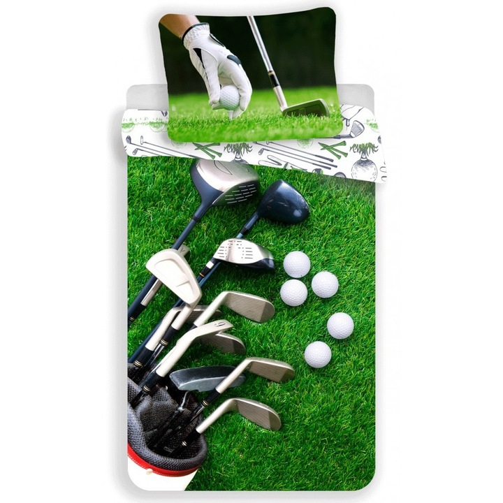 Set de lenjerie pentru copii Golf, 100% bumbac, 140x200cm, 70x90cm