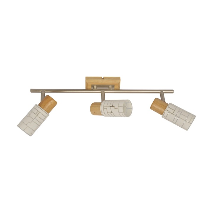 Aplica Aldo KL9112, 3xE14, lemn natur si alb, stil clasic, IP20