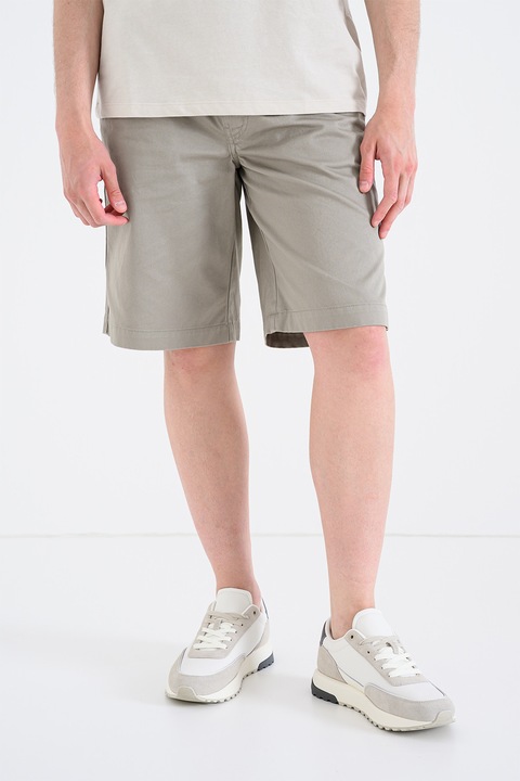 CALVIN KLEIN JEANS, Bermude baggy din bumbac, Bej deschis