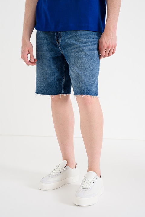 CALVIN KLEIN JEANS, Pantaloni scurti de denim cu model cu 5 buzunare, Albastru
