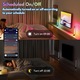 Комплект от 2 интелигентни RGB LED светлинни ленти, Qova®, игри с амбиентно осветление за телевизор и игри, управление с Tuya WiFi приложение + дистанционно управление, USB интерфейс, синхронизиране на музика, многоцветно RGBIC, настройка за амбиентно осв