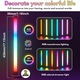 Комплект от 2 интелигентни RGB LED светлинни ленти, Qova®, игри с амбиентно осветление за телевизор и игри, управление с Tuya WiFi приложение + дистанционно управление, USB интерфейс, синхронизиране на музика, многоцветно RGBIC, настройка за амбиентно осв