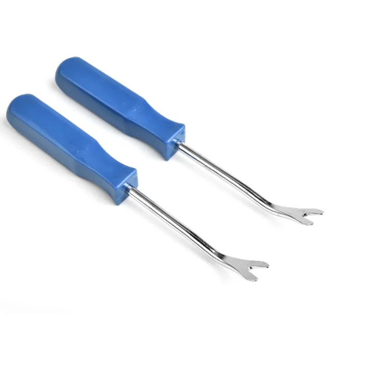 Set de 2 scule auto pentru demontare radio, panouri usi, tablouri de bord, manere din cauciuc, dimensiuni variate