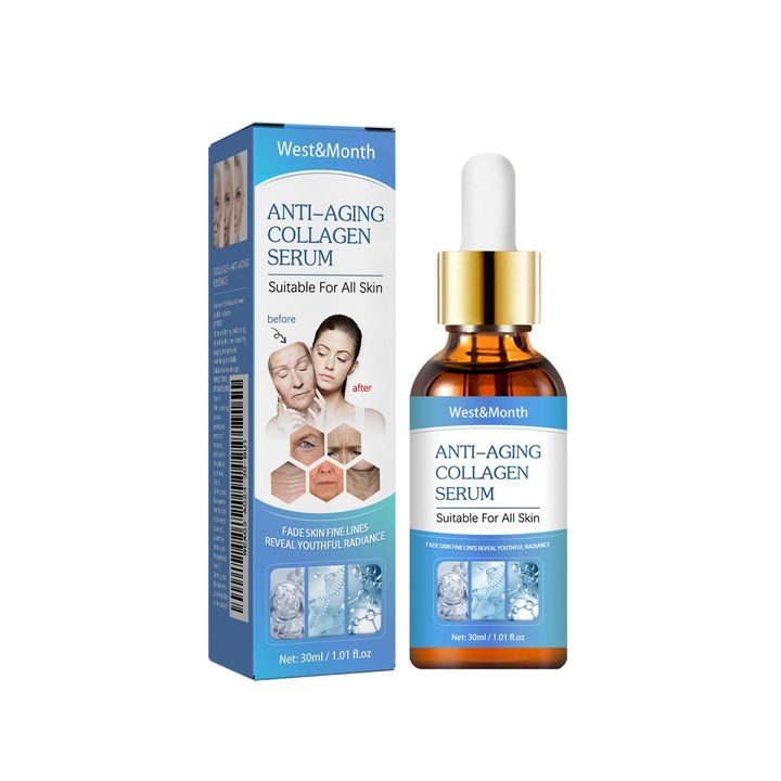 EELHOE Колагенова есенция за грижа за кожата, хидратираща терапия за лице, 30ml, за всички типове кожа