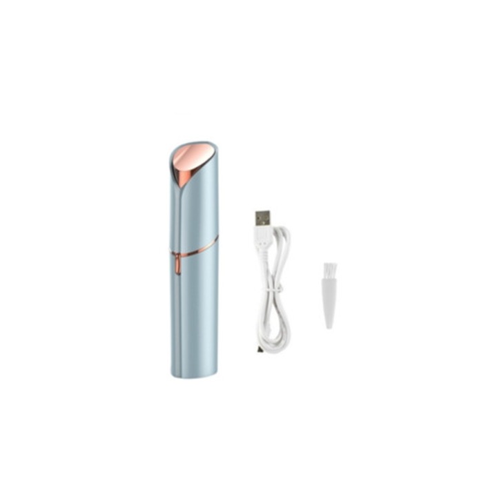 Epilator portabil pentru femei, dispozitiv de indepartare a parului tip ruj, dimensiuni compacte