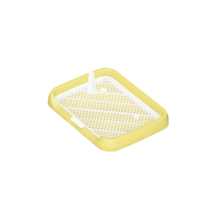 Litiere reutilizabile pentru caini, galben, cu suport din plasa, set pentru caini mari si mici