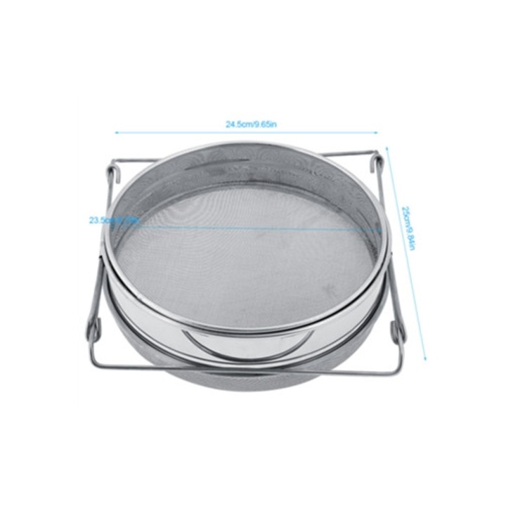 Sita din otel inoxidabil pentru miere, dubla filtrare si extractie