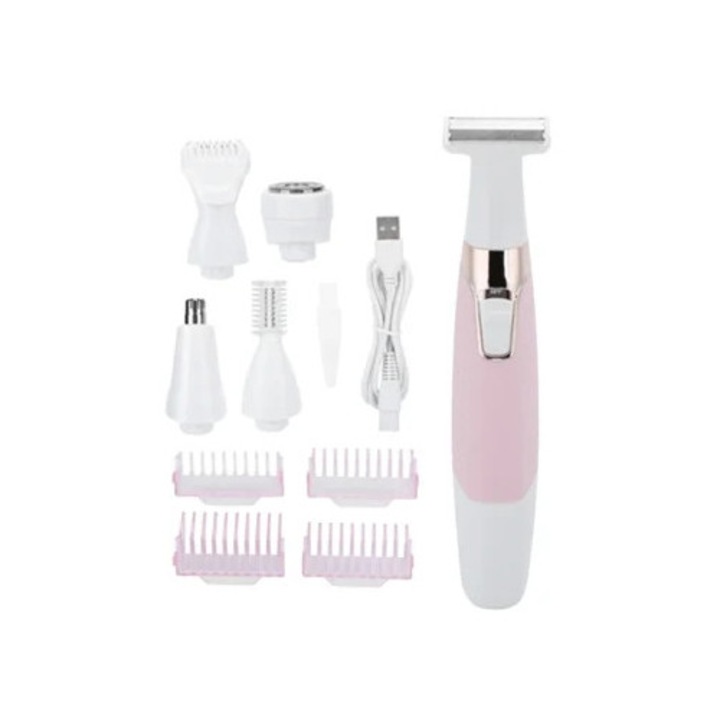 Epilator electric 5-in-1 pentru femei, fara durere, set
