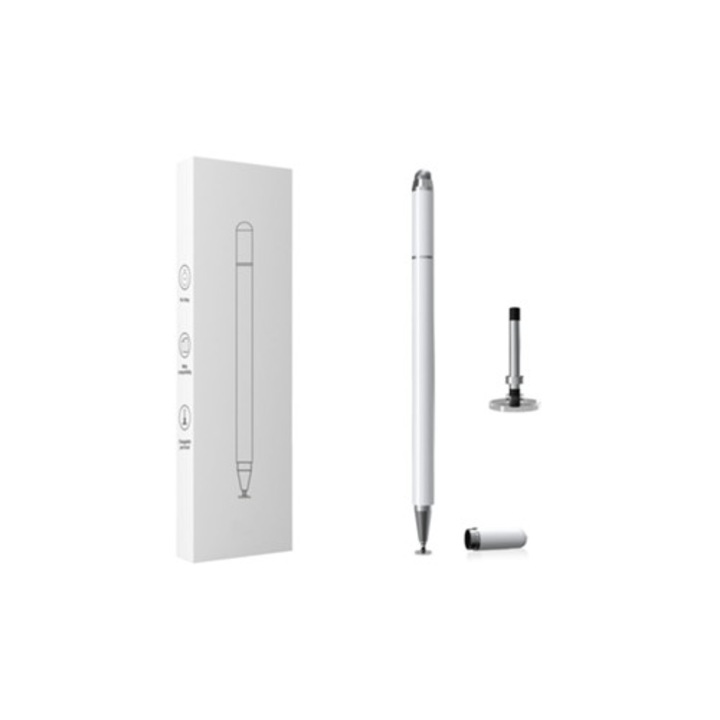 Pix digital universal 3 in 1, sensibilitate ridicata, varf disc pasiv si capacitiv, pentru ecrane tactile