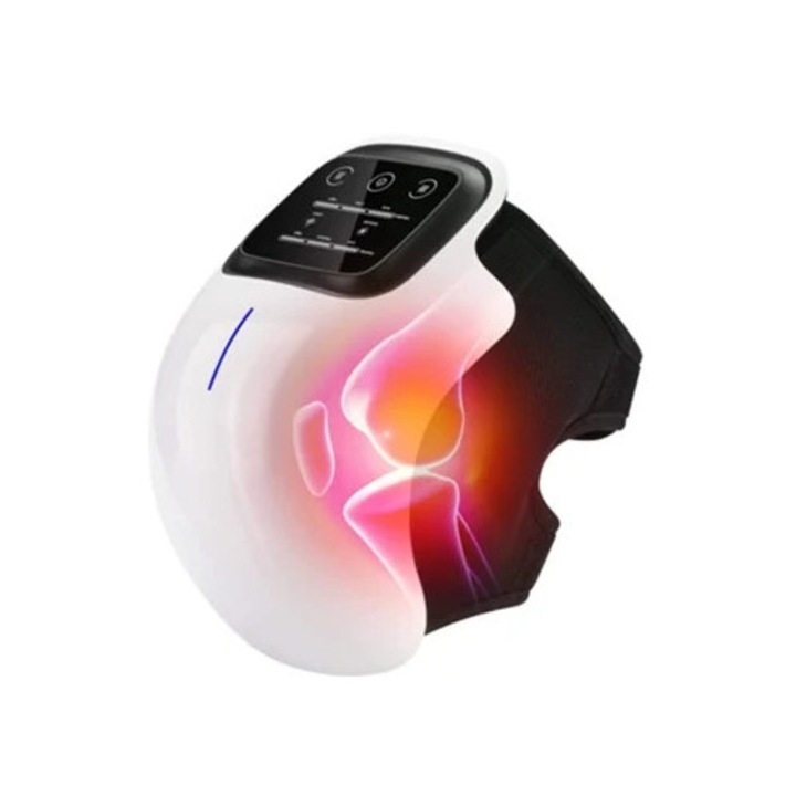 Masajer de genunchi portabil cu display LED, incalzire prin infrarosu, aparat de masaj fara fir