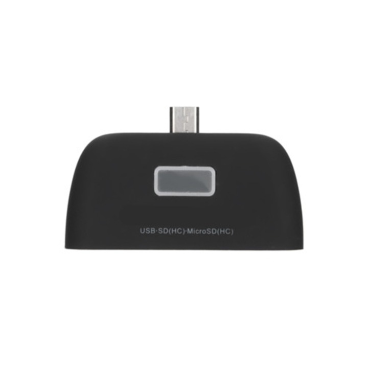 Cititor de carduri 4-in-1, multifunctional, cu port de incarcare Micro USB