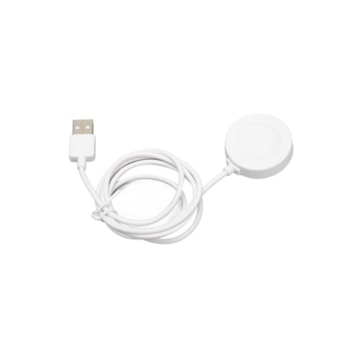 Incarcator USB magnetic universal pentru smartwatch, 1m, alb