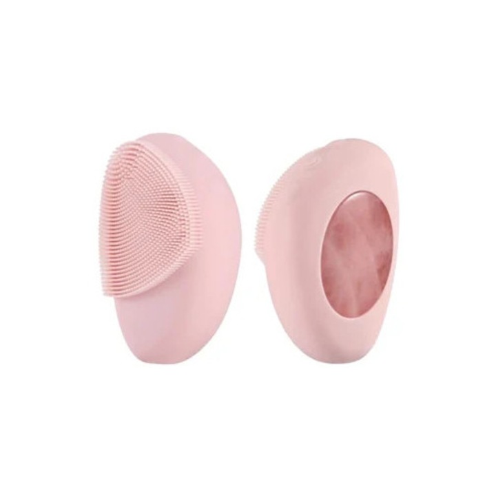 Perie de curatare faciala cu cap din silicon flexibil, incarcare inductiva, impermeabila, 30 de unghiuri