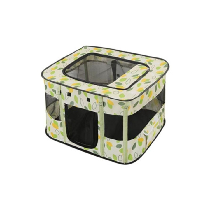Culcus pliabil pentru pisici cu fereastra detasabila, spatiu pentru nastere, camera de joaca pentru caini, accesorii pentru animale
