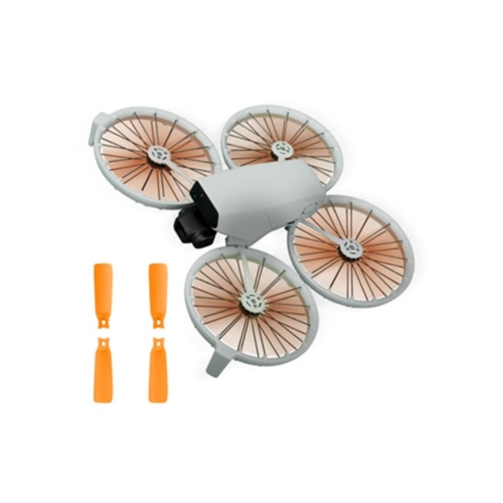 Set 8 elice cu zgomot redus pentru drone DJI Flip SUNNY SPACES, portocalii
