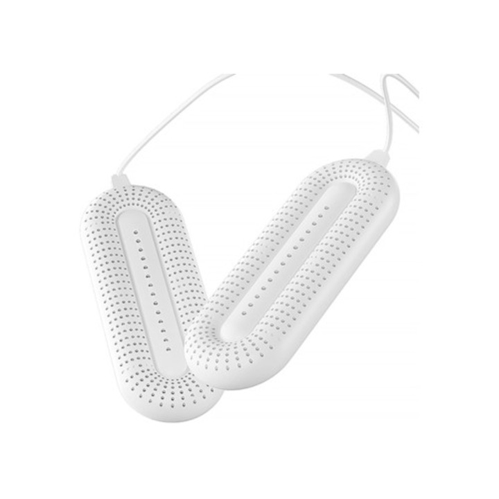 Set 2 uscatoare electrice pentru incaltaminte, 3 moduri, Alb