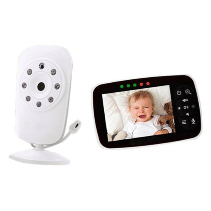 Monitor video pentru bebelusi, Negru/Alb