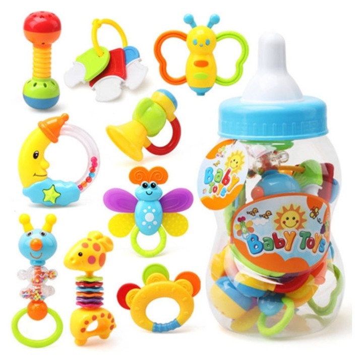 Set jucarii zornaitoare, Multicolor, 9 piese