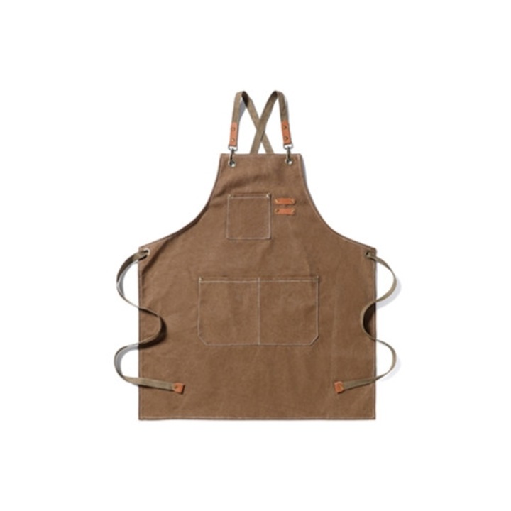 Sort de coafura profesional, maro, pentru stilist, accesorii tuns si vopsit