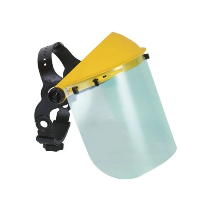 Vizor transparent, 8x15.5 inch, galben/ negru