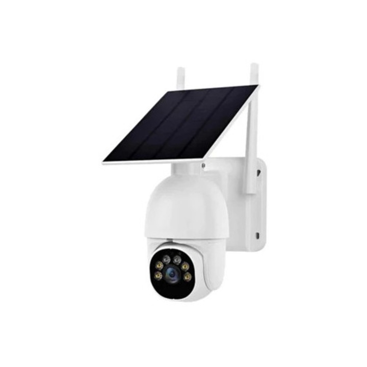 Camera de supraveghere 4G LTE, alimentare continua cu baterie de mare capacitate si panou solar, fara WiFi, ideala pentru ferme