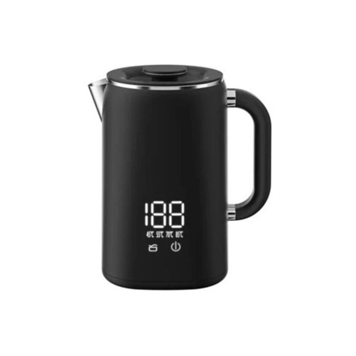 Fierbator electric 800ml cu suport, capacitate mare, portabil, izolat termic