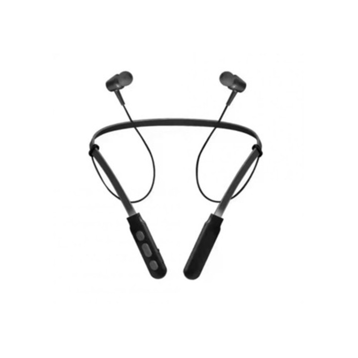 Casti Wireless B11 Bluetooth, magnetice, cu microfon, negre