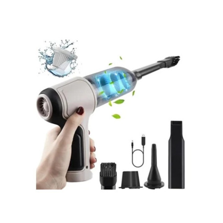 Aspirator portabil multifunctional reincarcabil, putere mare, pentru hartie