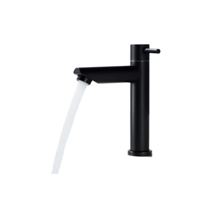 Baterie sanitara moderna din otel inoxidabil, neagra, dimensiuni variate