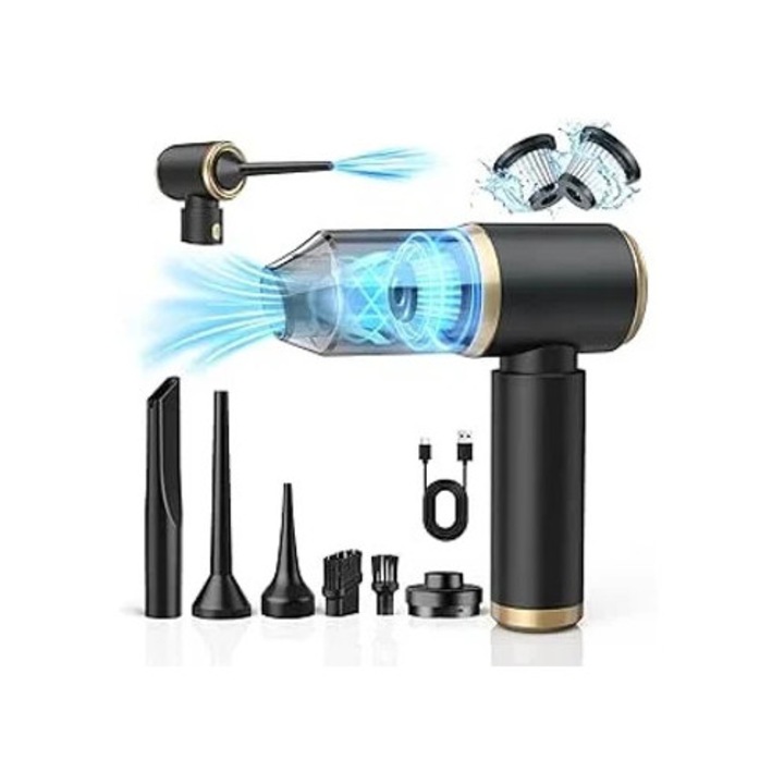 Aspirator portabil premium, negru si auriu