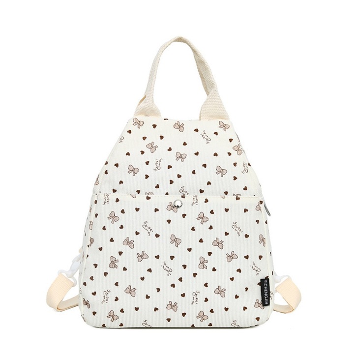 Rucsac cu capacitate mare, usor si respirabil, potrivit pentru un laptop de 10 inch, bej