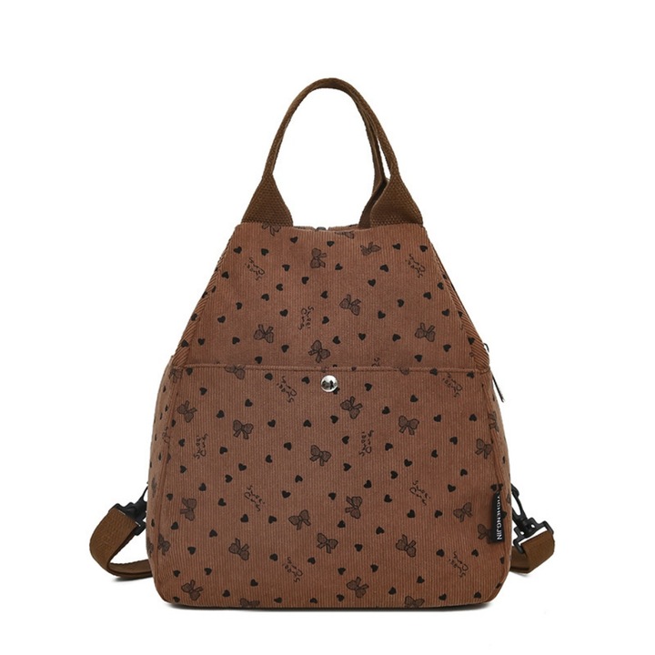 Rucsac cu capacitate mare, usor si respirabil, potrivit pentru un laptop de 10 inch, maro