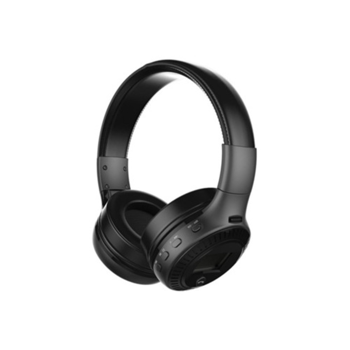 Casti Wireless Zealot B19 Bluetooth cu Microfon, Bass Stereo, Negre