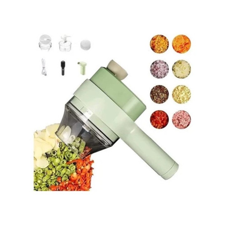 Set tocatoare electrica portabila 4 in 1, verde