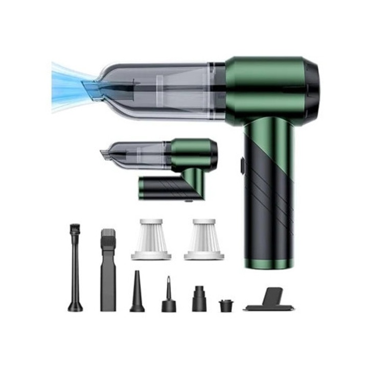 Aspirator portabil 20000Pa, 4 in 1, cu filtru HEPA, 6000mAh, pentru masina