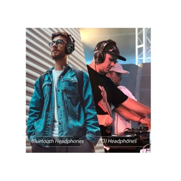 Casti Wireless A70, 72 ore autonomie, anulare zgomot CVC 8.0, culoare neagra