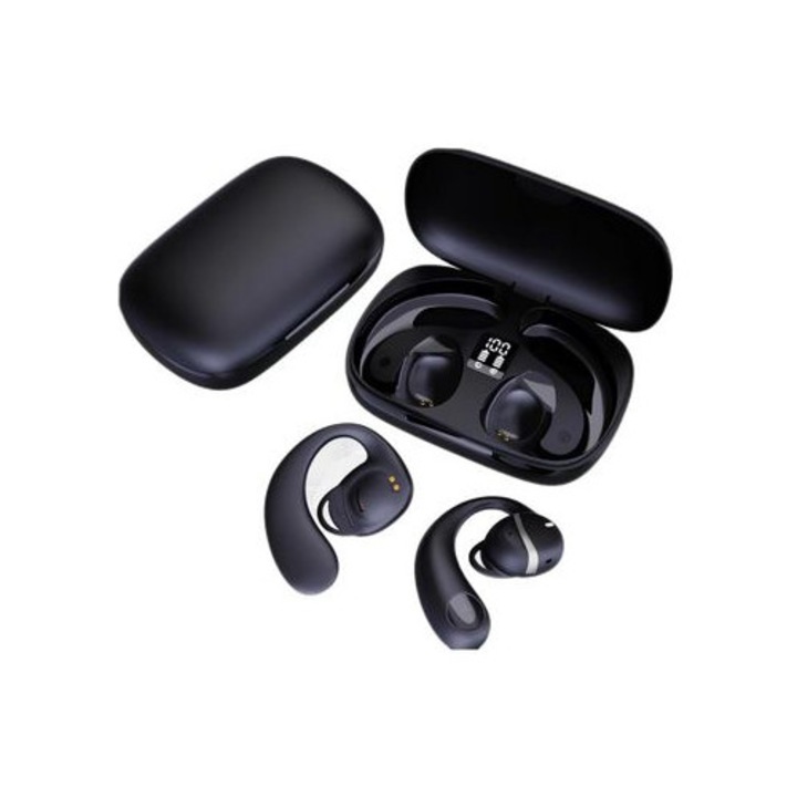Casti Wireless, Waterproof Bluetooth, Conductie osoasa, In ear, Microfon