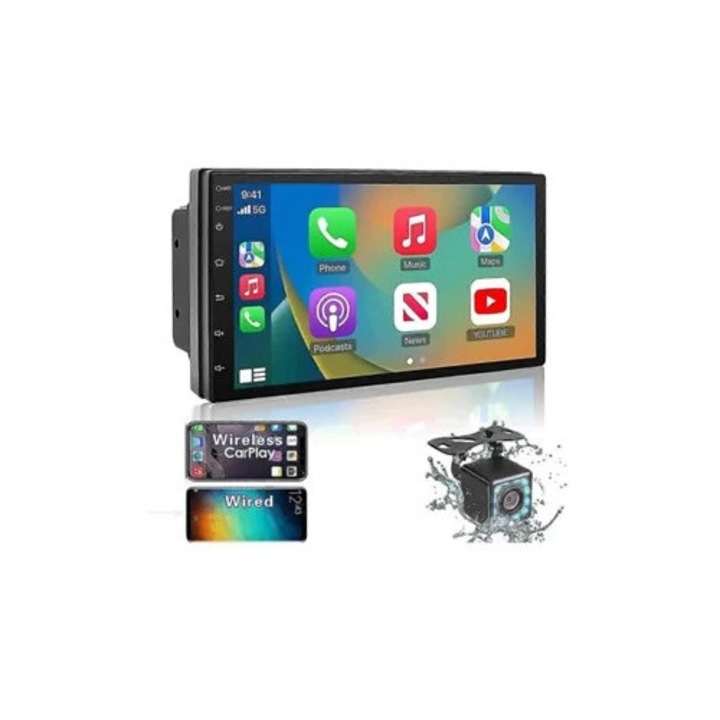 Radio auto Double DIN, 7 inch, Bluetooth, FM