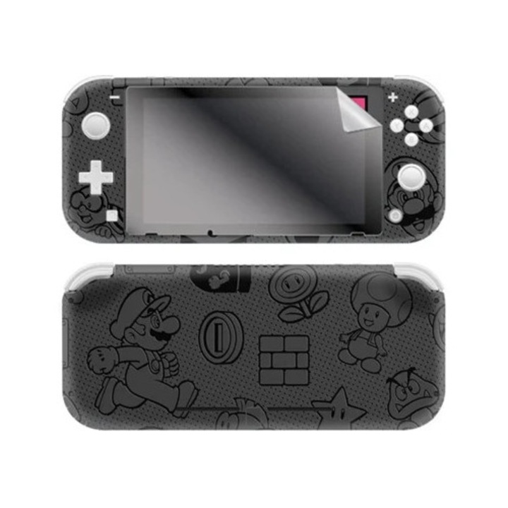 Kit autocolante Mario Universe + protectie ecran pentru Nintendo Switch Lite