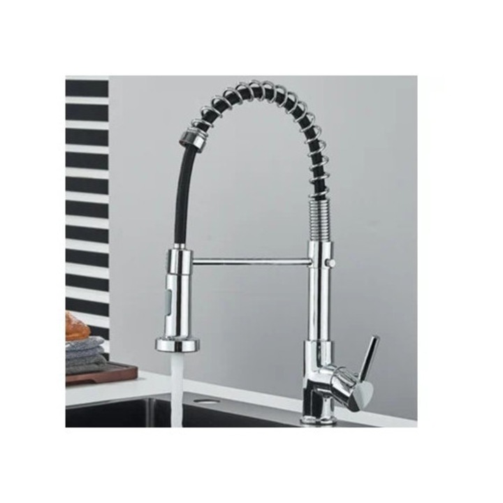 Baterie sanitara, robinet de bucatarie, cu duza retractabila, rotire 360 grade